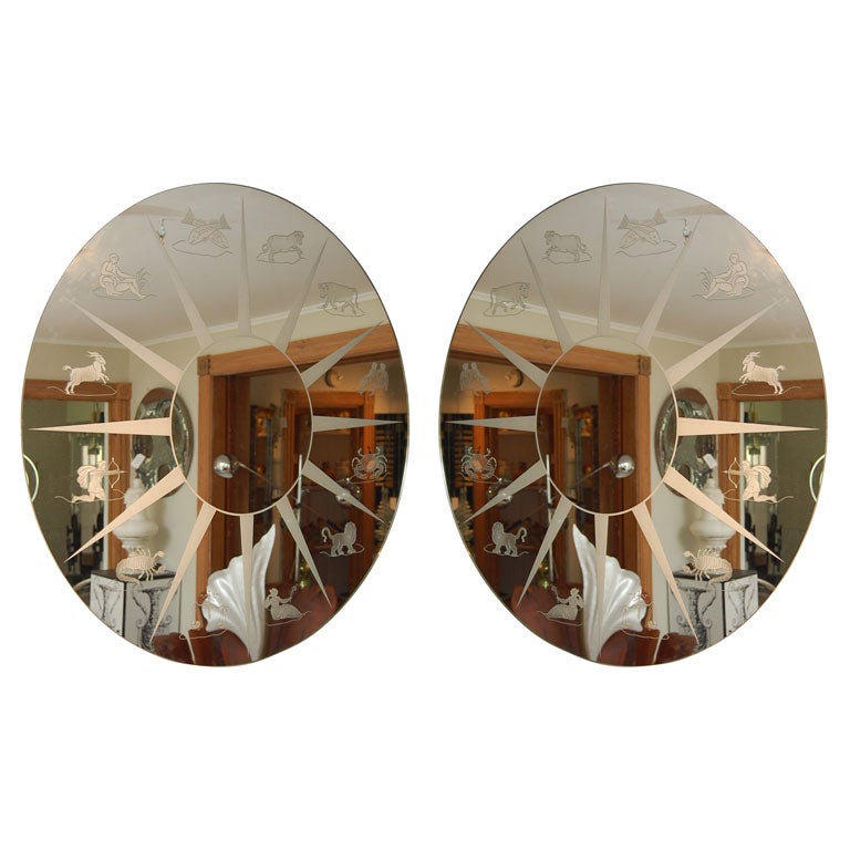 ETCHED ZODIAC MIRRORS