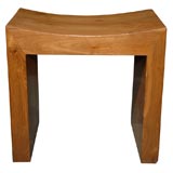 Teak Stool with Curved Seat, Natural (ref# C301)