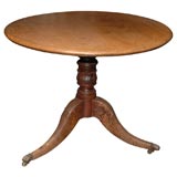 Antique Teak Dutch Colonial Pedestal Table (ref# C101)