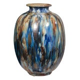 1920s Large Belgian Vessel with Crystalline Glaze