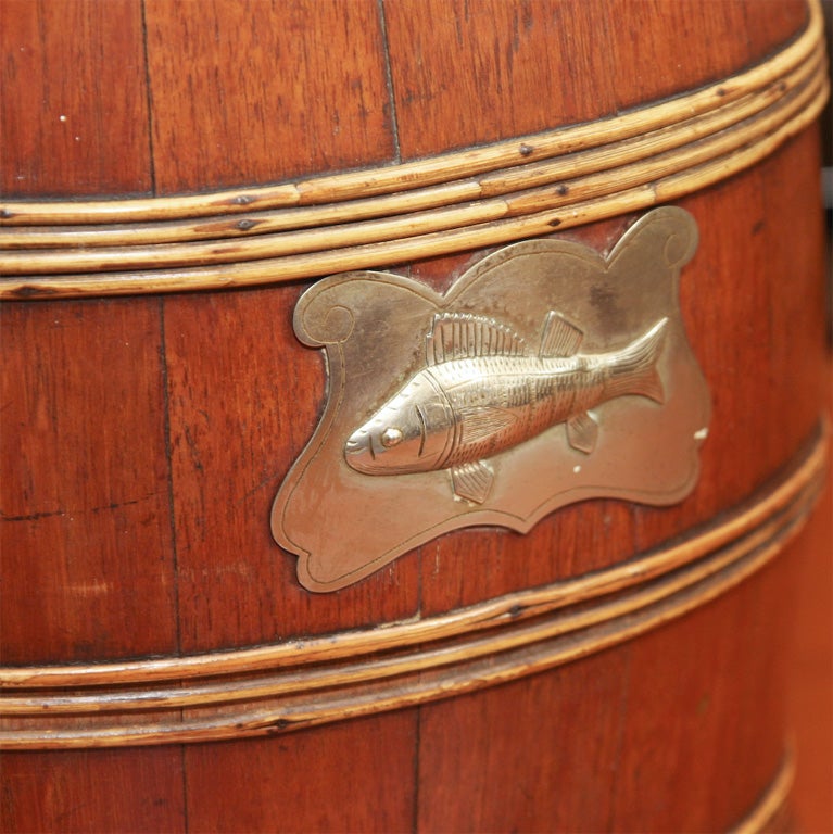 Wicker Bound Oak Lamp 2