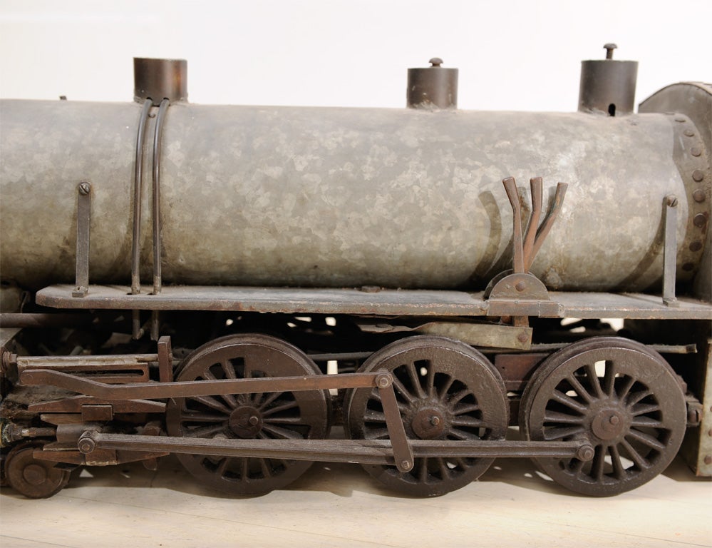 1930's Zinc and Iron Folk Art Train Model For Sale 1