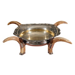 Antique An American Sterling Bowl with Tusk Feet, made in 1901