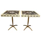 Pair of Tile Topped "Money" Tables
