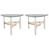 Pair of Greywash Triangular Tables