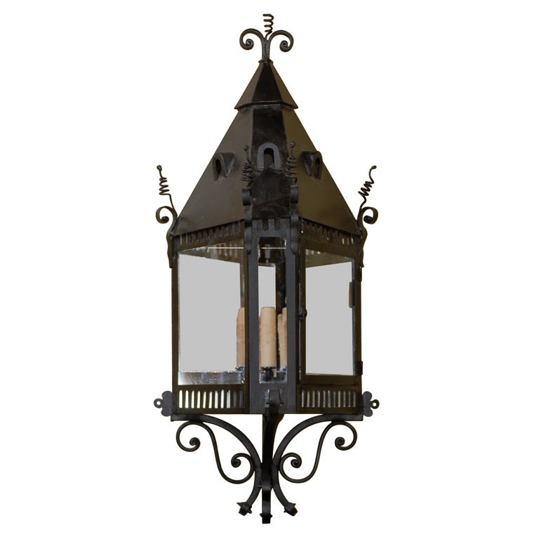 Pair of Street Light Lantern as Wall Sconces For Sale