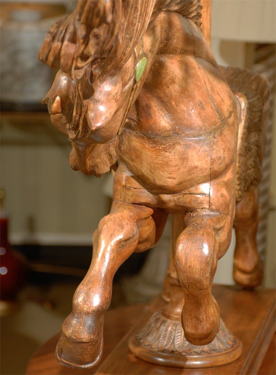 Hand Carved Carousel Horse For Sale 1