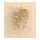 Wall light sculpture with pastel glass balls by Angelo Brotto
