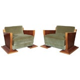 Pair of French Art Deco armchairs