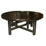 Used Japanese Chinese made round lacquer coffee table