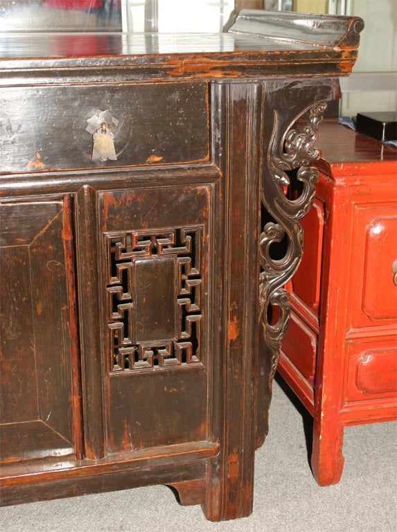 Chinesisches, chinesisches Konsolen-Buffetschrank, Altar-Koffer-Sideboard, um 1840