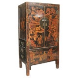Chinese 19th Century Chinoiserie wedding cabinet armoire