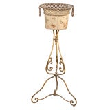 19th Century French Tole and Iron Jardiniere