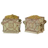 Antique Pair of Cast Iron Foundry Molds