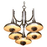 Fab Modern Chrome Bells Chandelier