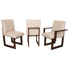 A Set of 8 Vladimir Kagan "Nobu" or "Cubist" Chairs