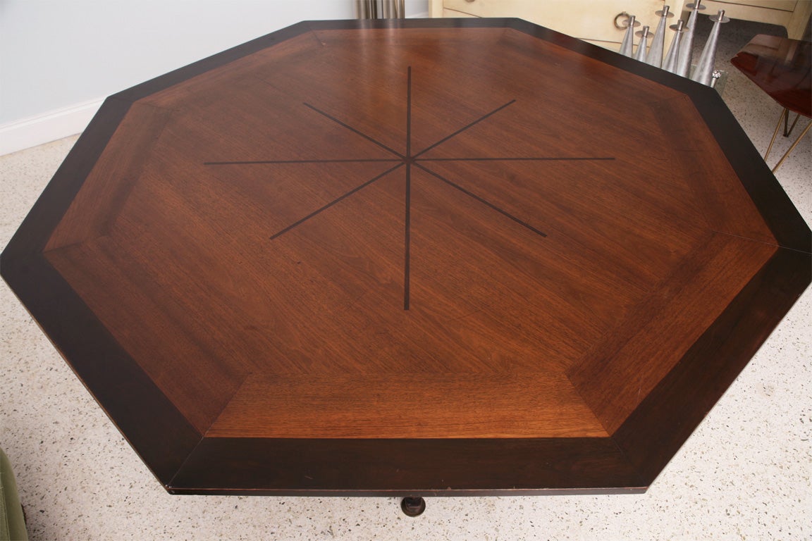 A Unique Ed Wormley for Dunbar Octagonal Dining Table 2