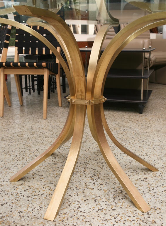 60's Solid Brass Center/Dining Table 1