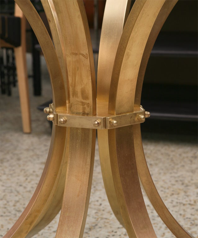 60's Solid Brass Center/Dining Table 2