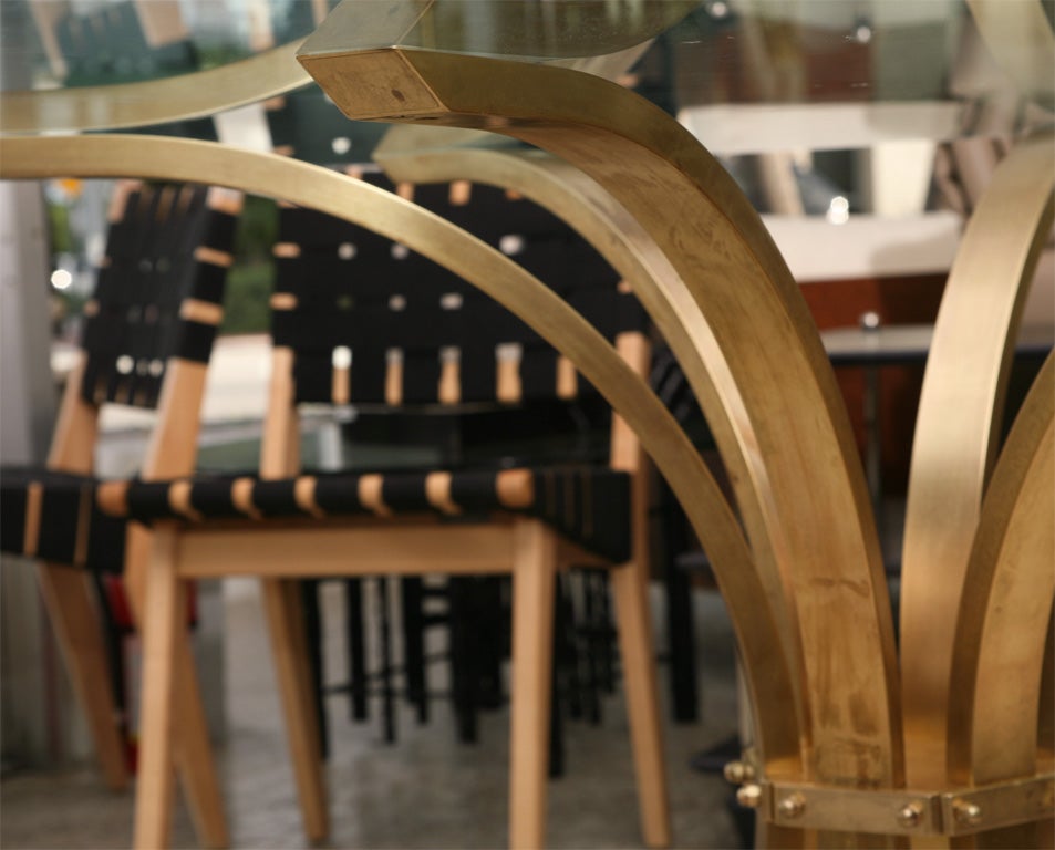60's Solid Brass Center/Dining Table 4