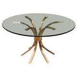 60's Solid Brass Center/Dining Table
