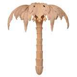 Fabulous Over-Scaled, Hand-Carved Palm Sconce