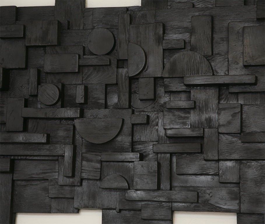 Large-Scale Wall Sculpture in the Manner of Louise Nevelson In Excellent Condition In North Miami, FL