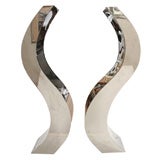 Pair of Polished Steel Sculptures By Gary Kahle