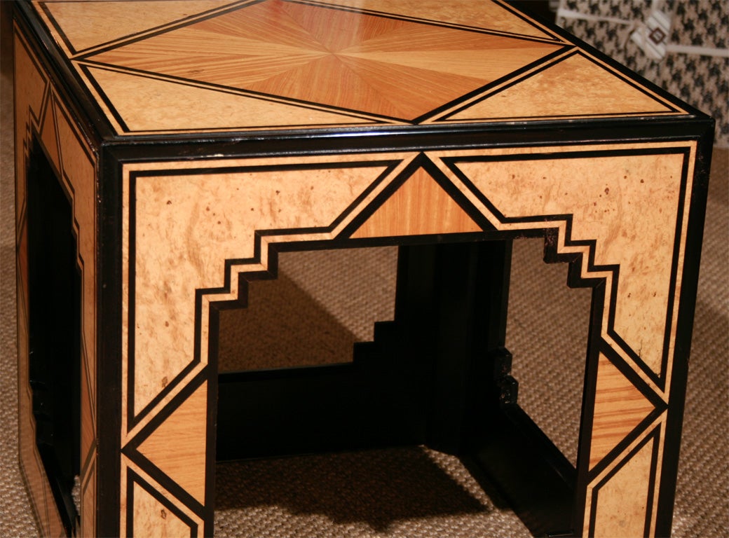Ash A Pair of 20th Century Cube Tables by Renzo Mongiardino