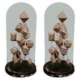 19th Century Glass Globes with  Antique Geometric Forms