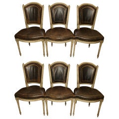 Six Louis XVI Style Dining Chairs
