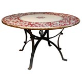 Handpainted Deruta Gilded Dining Table