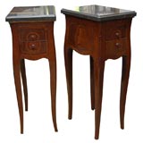 Pair of petit French stands with drawers