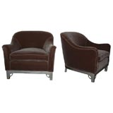 Vintage BEAUTIFUL PAIR OF CLUB CHAIRS BY JAMES MONT