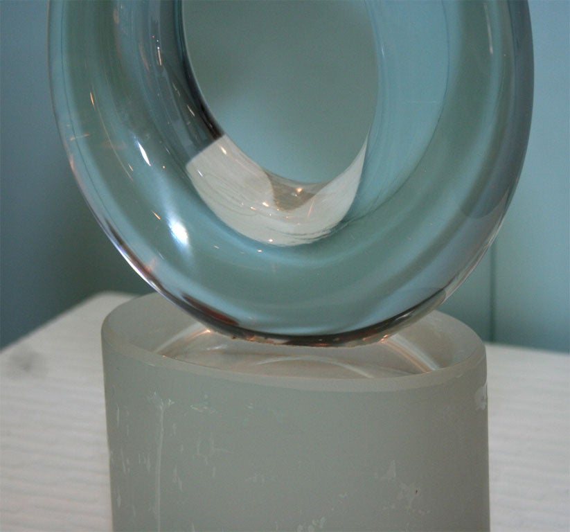 Modernist Signed Glass Sculpture by R. Austin 2