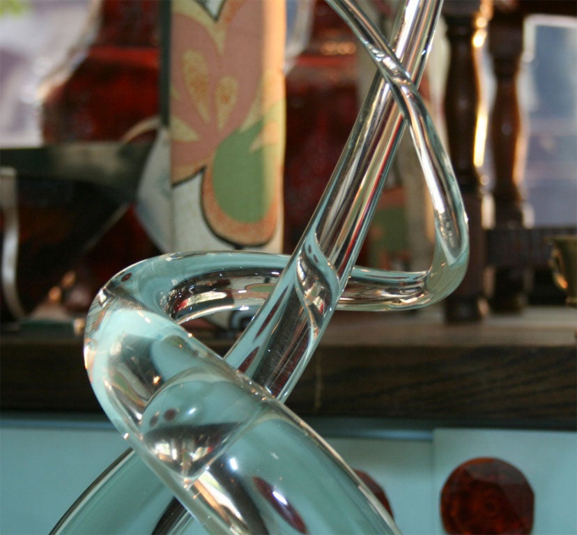Modernist Signed Glass Sculpture by R. Austin 3