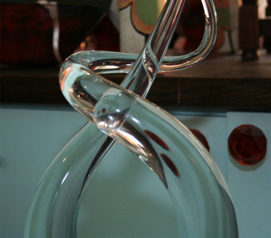 Modernist Signed Glass Sculpture by R. Austin 5