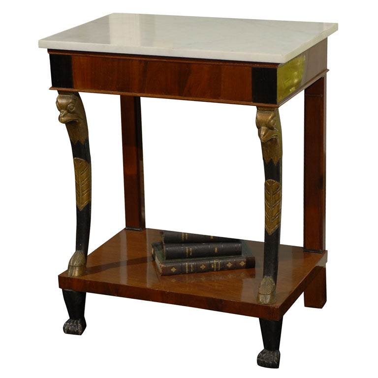 Empire Console "Egyptian Revival" in Mahogany For Sale