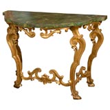 18th Century Italian Carved Giltwood Console