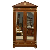 Mid 19th Century Empire Style Mahogony Armoire