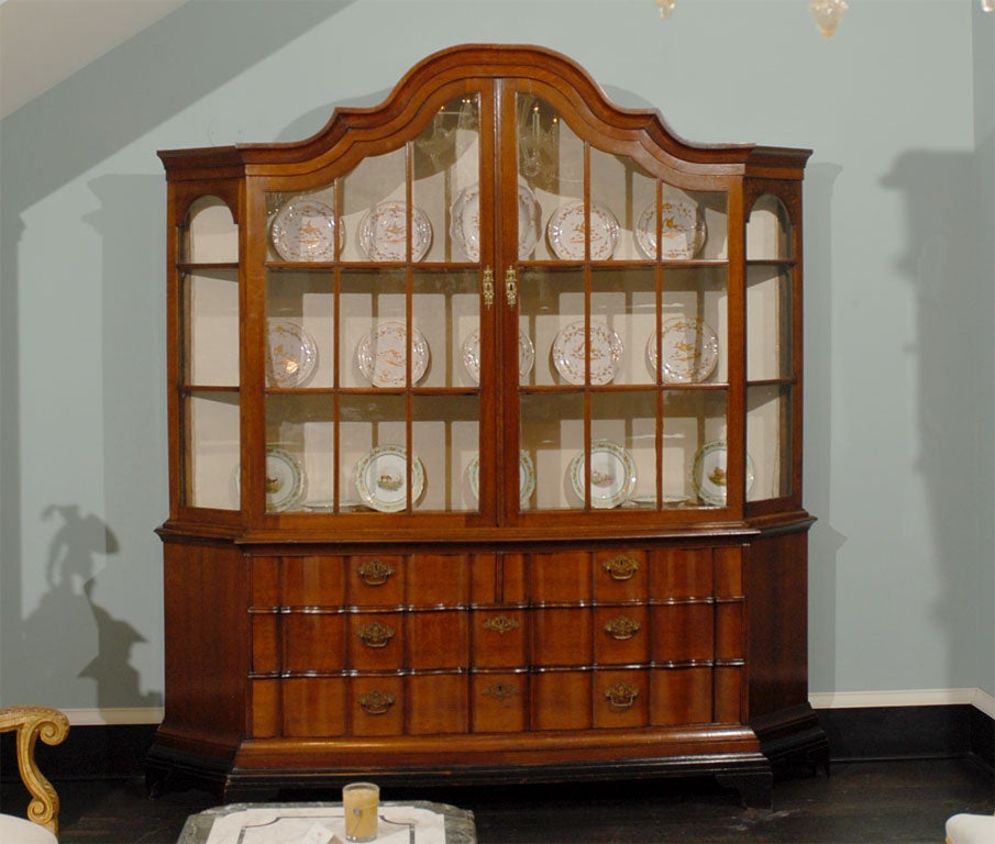 18th Century Dutch Oak Vitrine from Southern Holland