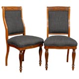 Set of Six Early 19th Century Rosewood Side Chairs Signed Deman