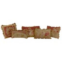 Pillows Made from 19th Century French Aubusson 12