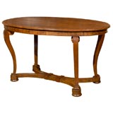 Early 19th Century Walnut Oval Table from Northern Italy