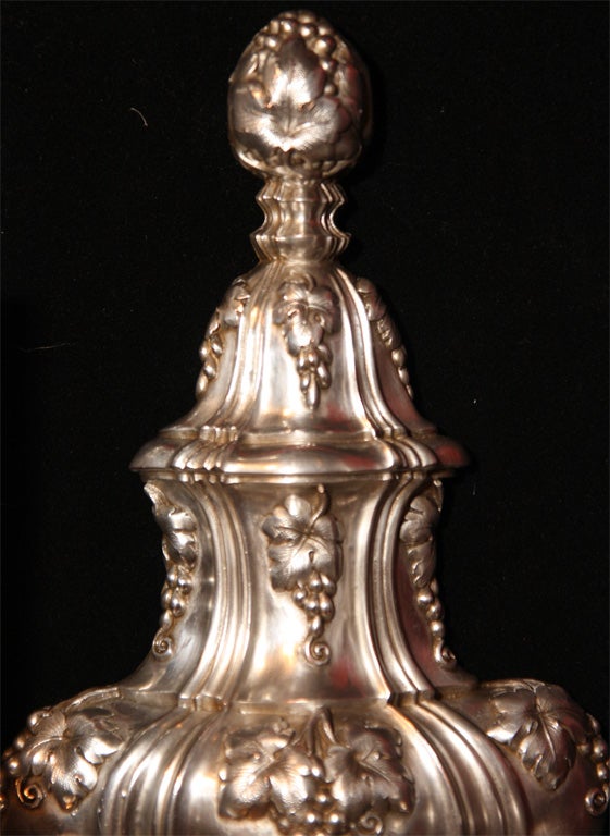 Silver Pair of sconces by E.F. Caldwell For Sale