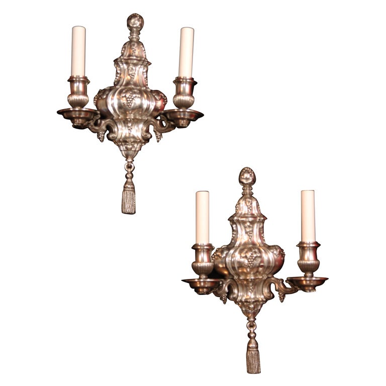 Pair of sconces by E.F. Caldwell For Sale
