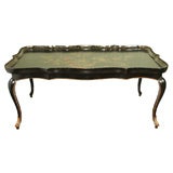 Large Chinese Export Shaped Painted and Gilt Lacquer Tray Table, circa 1800