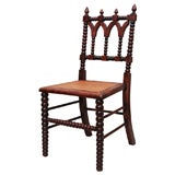 Gothick Revival Bobbin Side Chair, England, c. 1875