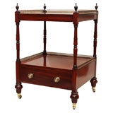 Two-Tier Mahogany Galleried Side Table, England, Early 20th c.