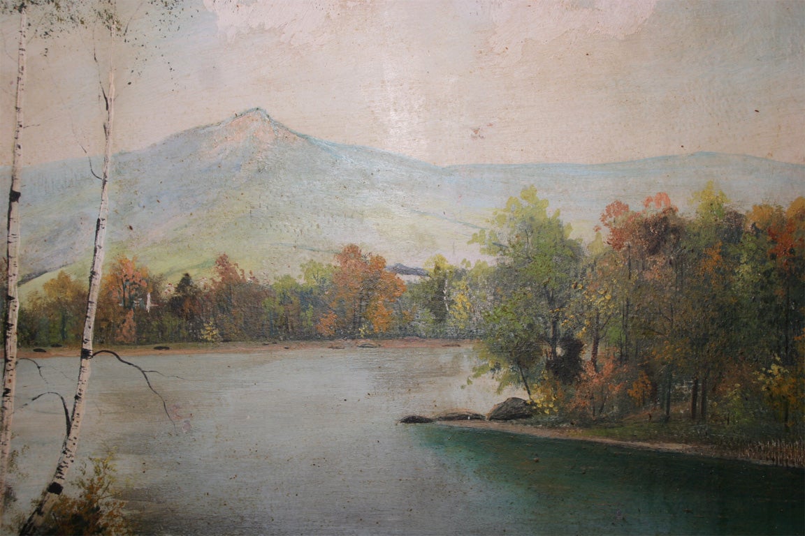 American Oil Painting.  New Hampshire White Mountains